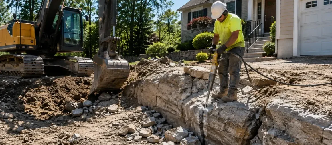 Rock Splitting for a Wider and Safer Driveway